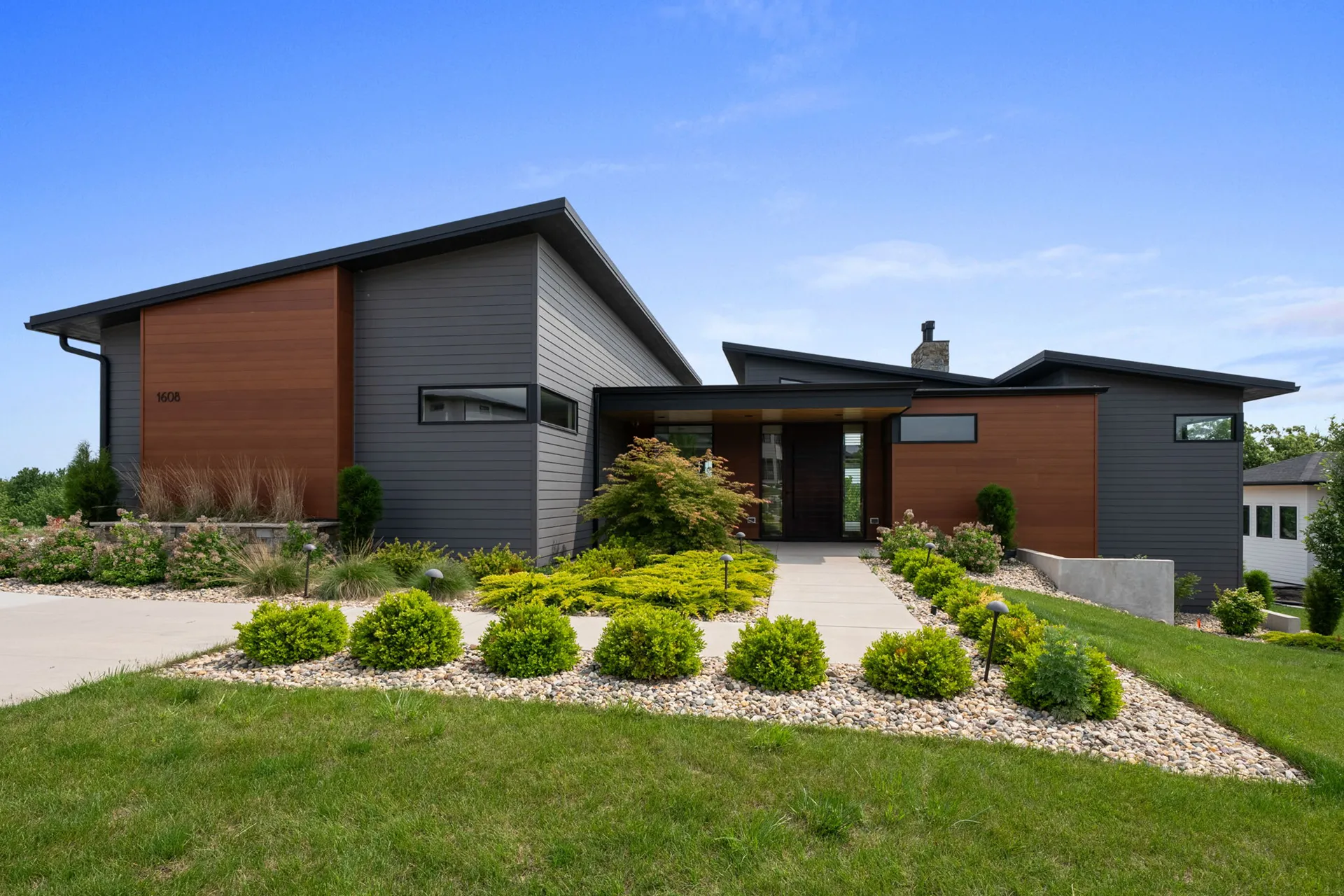 Exterior of a custom home designed and built by Deffenbaugh Homes